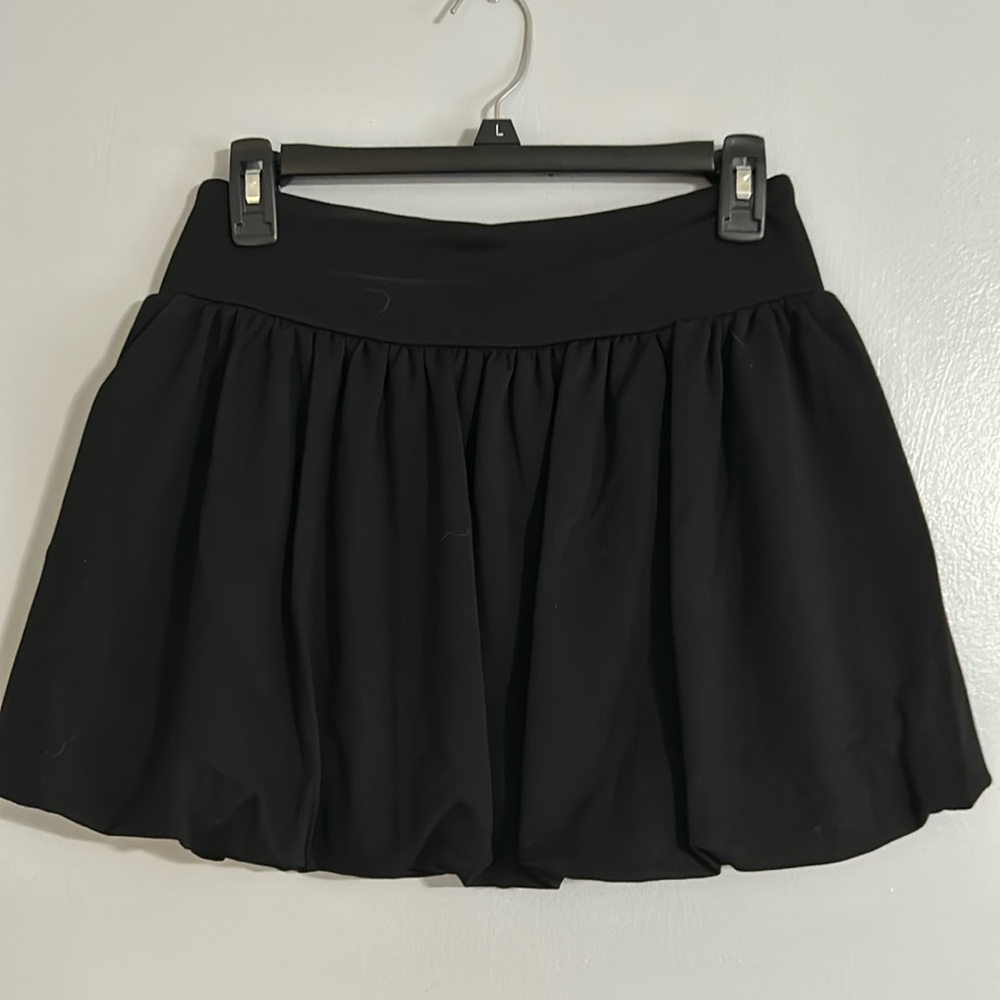 black mini skirt